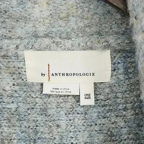 Excellent Anthropologie Gray Open Front Cardigan Sweater One Size Women Kimono - Picture 7 of 9